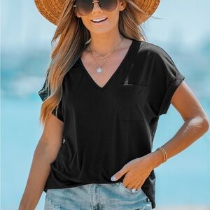 Cupshe V-Neck Short Sleeve Tee